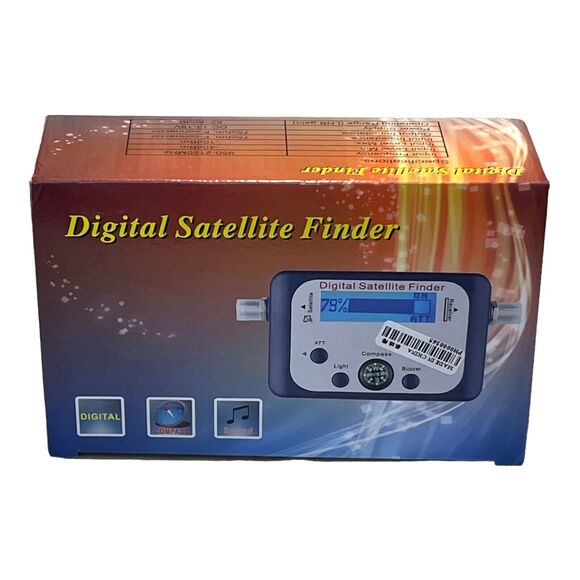 Blue Gray LCD Graphics Display Compass Digital Satellite Signal Finder Meter - Picture 1 of 7
